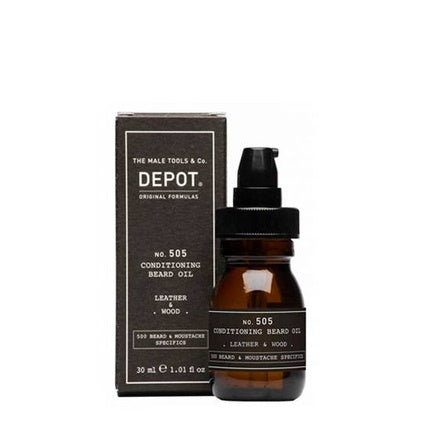 Depot N 505 Conditioning Beard Oil Leather & Wood 30ml Premium Beard Care