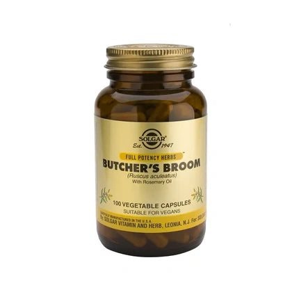 Solgar Butcher's Broom 100 Capsules - Herbal Supplement
