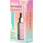 Sliick Buff and Brighten Kit 1oz 30ml with Exfoliating & Ingrown Rescue Kit Body Mitt and Exfoliating Serum