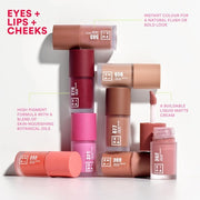 3INA MAKEUP The No-Rules Cream 371 Hot Pink Liquid Blush Matte with Sweet Almond Oil Vegan Cruelty Free