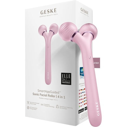 Geske Smart App Guided Sonic Facial Roller 4 in 1