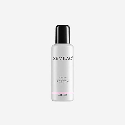 Semilac Acetone Nail Polish Remover 125ml for Hybrid UV LED Nail Polish - Dermatologically Tested Acteone Remover