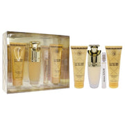 New Brand Luxury for Women 4 Piece Gift Set 3.3oz EDP Spray 4.4oz Shower Gel