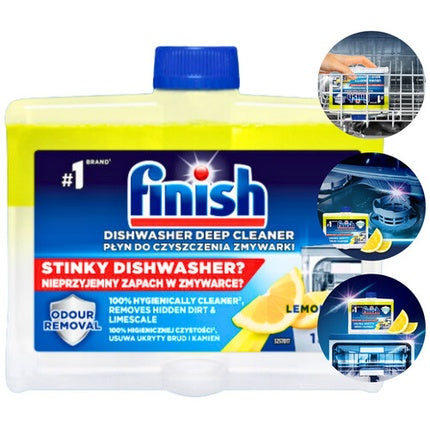 Finish Dishwasher Cleaner Lemon 250ml - Hygienic Cleaning & Freshener