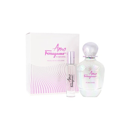 Salvatore Ferragamo Amo Flowerful Eau De Toilette Set 100ml And 10ml