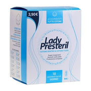 Lady Presteril Cotton 10 Sanitary Pads with Wings - Day
