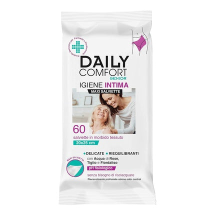 Diva International Daily Comfort Senior Intimate Hygiene Wipes 60 Wipes