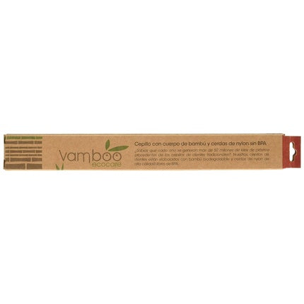 Vamboo Bamboo Brush for Adults Hard Red 100ml