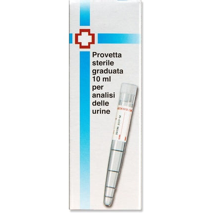 10ml Sterile Urine Analysis Test Tube with Pressure Cap - Clear Plastic Lab