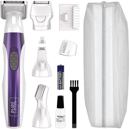 Wahl Face and Body Hair Remover Pure Radiation Women's Shaver 4-in-1 Battery Trimmer Full Body Hair Removal Bikini Trimmer Legs Painless Razor