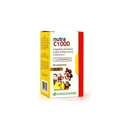 Farmaderbe Nutra C 1000 Dietary Supplement For Immune Defenses 60 Tablets