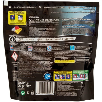 Finish Ultimate Lemon Dishwasher Tabs 20 Pieces