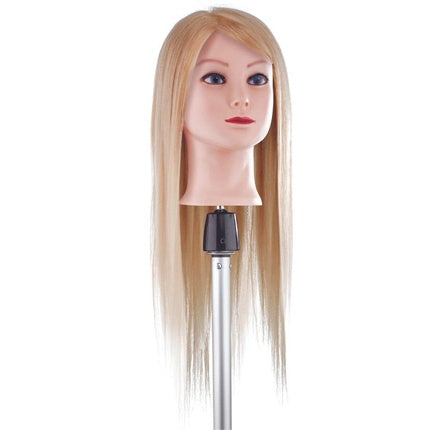 Hairdressing Head with 100% Real Hair 55cm