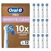 Oral B Pro Sensitive Clean Toothbrush Heads White 12 Counts