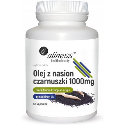 Aliness Black Seed Oil 1000mg per Daily Dose Ethiopian Black Seed