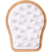 EcoTools Stimulation Scalp Massager in Shower Brush Removes Buildup Soft Silicone Bristles & Wood Handle Gently Massage Scalp for All Hair Types Eco Friendly & Cruelty-Free 1 Count