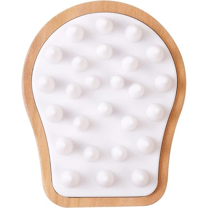 EcoTools Stimulation Scalp Massager in Shower Brush Removes Buildup Soft Silicone Bristles & Wood Handle Gently Massage Scalp for All Hair Types Eco Friendly & Cruelty-Free 1 Count