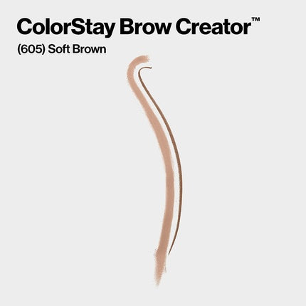Revlon Colorstay Eyebrow Pencil Creator with Powder and Spoolie Brush to Fill Define Sculpt Shape and Diffuse Perfect Brows 605 Soft Brown