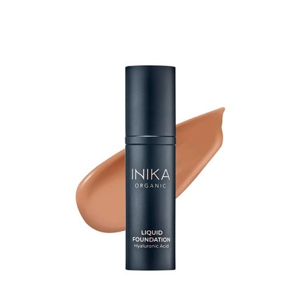 Inika Organic Full Coverage Liquid Foundation Makeup with Hyaluronic Acid
