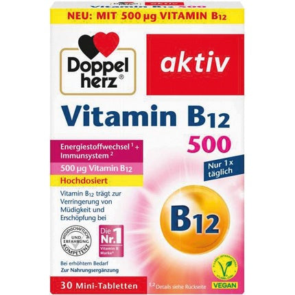 Doppelherz Vitamin B12 30 Tablets Essential Nutrient For Energy Production
