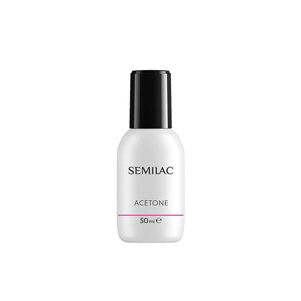 Semilac Acetone Nail Polish Remover 50ml for Hybrid UV LED Nail Polish - Dermatologically Tested