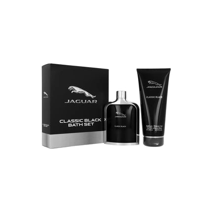 Jaguar Classic Black Eau De Toilette Set 100ml Spray 200ml Shower Gel