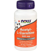 NOW Foods Acetyl L-Carnitine 500mg Capsules 50 Count