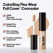 Revlon ColorStay Flex Wear Full Cover Concealer with Hyaluronic Acid and Vitamin E 05 Fair