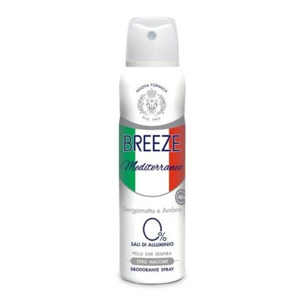 BREEZE Mediterraneo Deodorant Spray with Bergamot and Amber 150ml