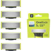 Philips OneBlade 5 Stainless Steel Original Replacement Blades for all OneBlade Electric Razors