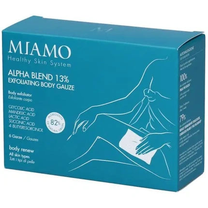 Miamo Body Renew Alpha Blend 13% Exfoliating Body Gauze - 6 Packs