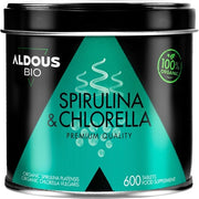 Bio Spirulina Chlorella Tablets for 100 Days 600 Tablets 3000mg per Daily Dose Vegan Satisfying DETOX Vegan Protein No Additives Officially Certified Organic