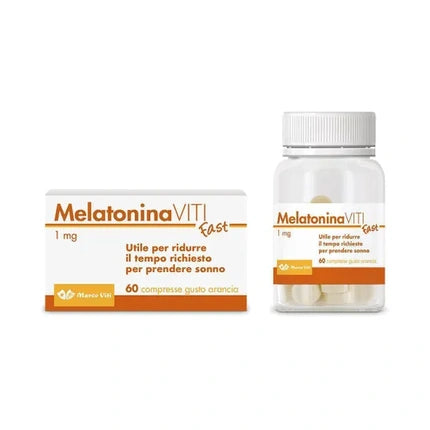 Marco Viti Pharmaceuticals Melatonin Viti Fast 1 Mg Sleep Supplement 60 Soluble Tablets Orange Flavor