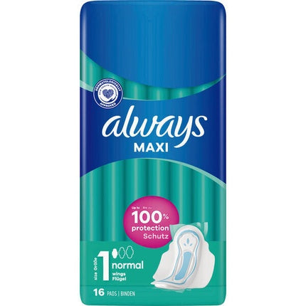 Always Maxi Normal with Wings 16 Count