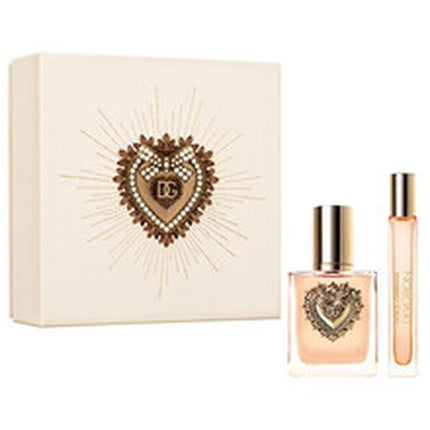 Dolce Gabbana Devotion Gift Set Eau De Parfum 50 Milliliters And Miniature Eau De Parfum 10 Milliliters