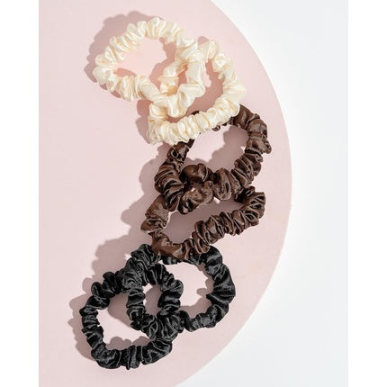 Brushworks Skinny Satin Scrunchies - Pack of 6