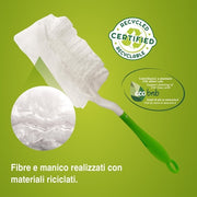 Tonkita Dust Collector Duvet Kit with Modular Handle Duster for All Surfaces 100% Recycled and Recyclable Materials