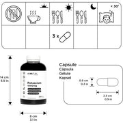 Kalium 1000mg Potassium Citrate 240 Vegan Capsules