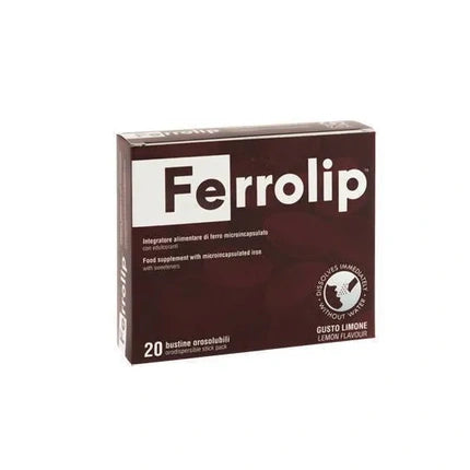 Uga Nutraceuticals Srl Ferrolip 20 Soluble Sachets Lemon Flavor