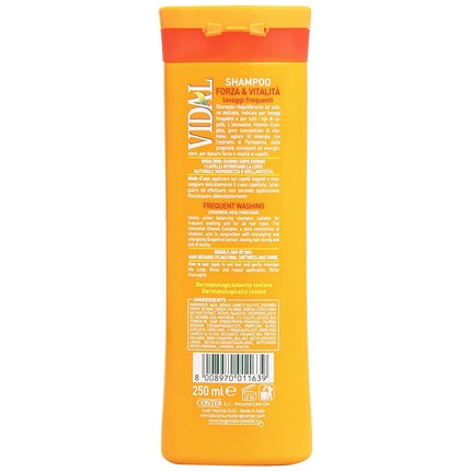 Vidal Strength and Vitality Shampoo 250ml