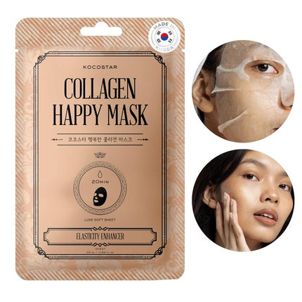 Kocostar Collagen Happy Mask Nourishing Korean Face Mask Sheet for Women