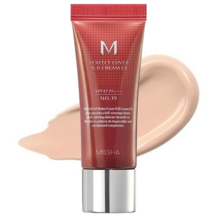 Missha M Perfect Cover EX BB Cream with SPF 42 Shade No. 19 Cool Ivory 20ml