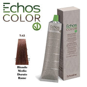 NEU Echos Color 7.43 Medium Golden Copper Blonde Color Cream without PPD and Resorcin 100ml