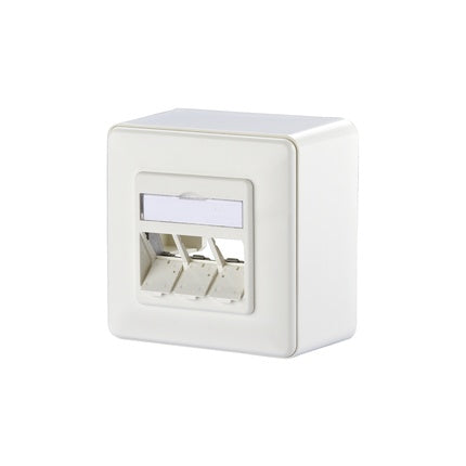 Metz Connect Module Connection Box Ap 3 Port Unfinished Pure White