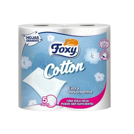 Foxy Foxy Cotton Toilet Paper 5 Layers 4 Rolls