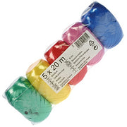 Pattberg Gift Wrap Ribbon 20m Colours Assorted 5 Piece Set