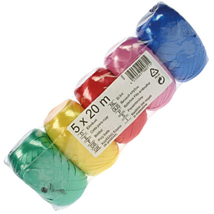 Pattberg Gift Wrap Ribbon 20m Colours Assorted 5 Piece Set