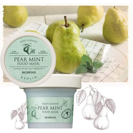 Skinfood Pear Mint Food Mask 120g 4.23 Oz. - Pore & Sebum Clearing, Skin