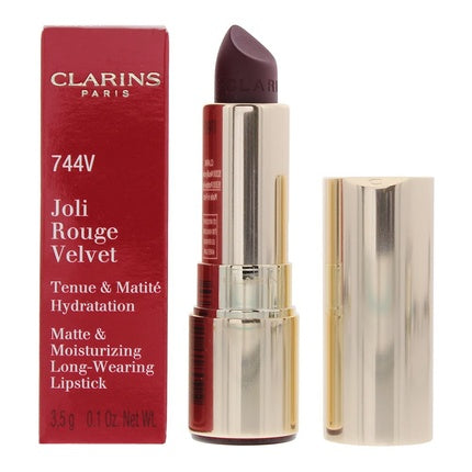 Clarins Joli Rouge Velvet Matte And Moisturising Long Wearing Lipstick 744v Plum 35g