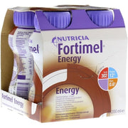 Fortimel Energy Chocolate Flavored 200ml - Pack of 4